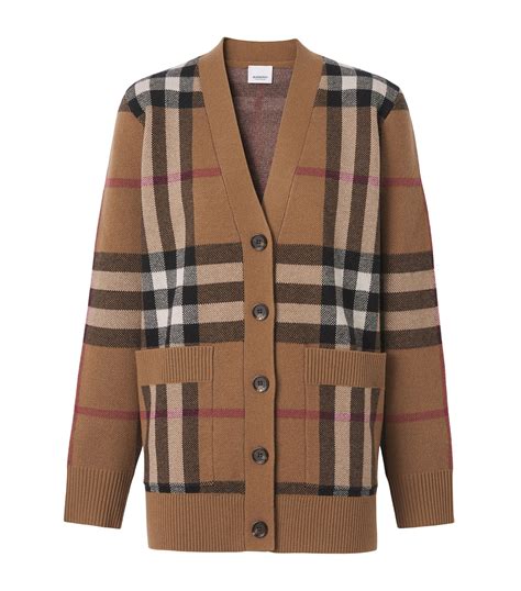 burberry womens cardigans|burberry check cashmere cardigan.